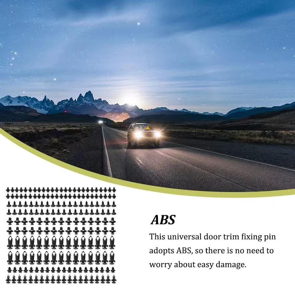 190pcs Auto Fastener Clips Mixed Car Clips 6 Size Retainer Rivet Door Panel Fender Liner Bumper Fender Trim Car Accessories