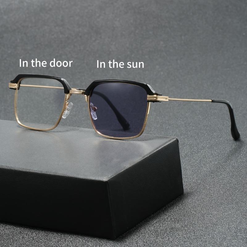 A Pair of Unisex Photochromic Glasses Suitable for Business Outdoor Travel, And As Decorative Eyewear for Phone And Computer Use