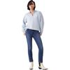 Levis Logo Print Loose Fit Stand Collar Long Sleeve Sweatshirt Women sweatshirt Light-Blue 000O2-0001