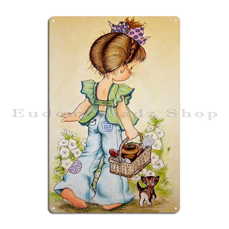 Sarah Kay Girl In The Garden Little Lovers Sarah Kay Way Metal Classic Customize Club Plaques Garage Club Tin Sign Poster