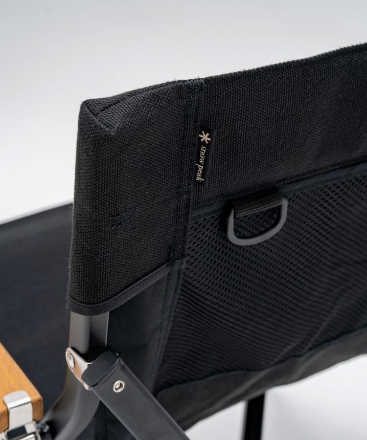 Snow Peak Low Chair Short Black Chair for Outdoor Camping and Decks LV-093-AZ