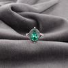 Gröna Smaragd Smycken, 925 Sterlingsilver Smycken, Handgjord Silverring, Vacker Ring Intuition Ädelsten För Jubileumspresent