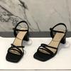 Fashion 2025 NEW Women's Simple and Fashionable High-quality Sandals Summer High Heels Luxury Designer Shoes Heel Elegant Casual