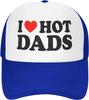 I Love Hot Dads Trucker Hat Mesh Baseball Cap Adjustable Summer Casual for Adults