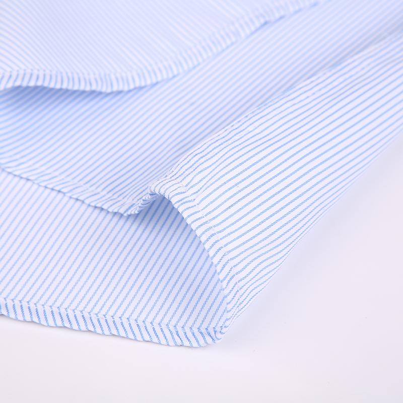 Plus Size Men's Wrinkle-Resistant 100% Cotton Striped Men's Shirt Formal Workwear Breathable S-8XL