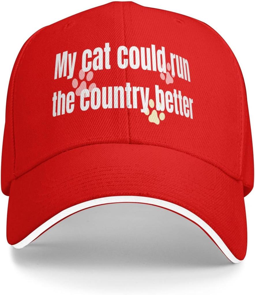 My Cat Could Run The Country Better Baseball Cap Unisex Adult Polyester Adjustable Outdoor Hats