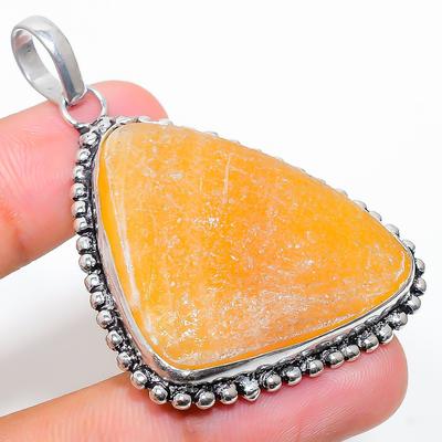 Natürlicher Septerian Noodal Edelstein 925 Sterling Silber Geschenkanhänger 2,01" L6O08