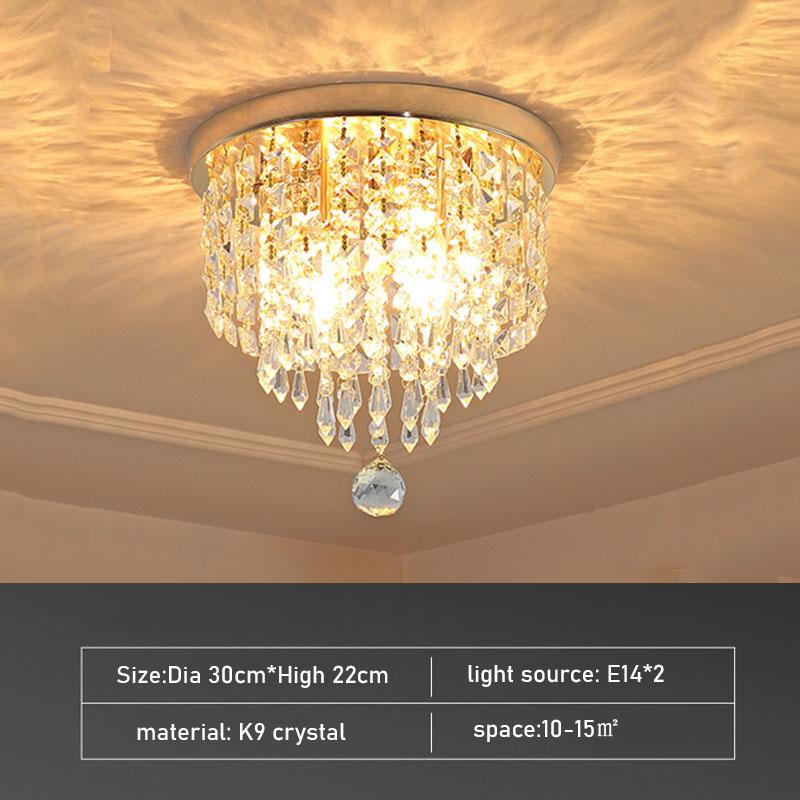 

Светильник класса люкс K9 Crystal Потолочный светильник Современный настенный светильник E14 Трехцветный затемняющий светильник для гостиной Nordic Внутренний коридорный фонарь 3 color dimming чёрный