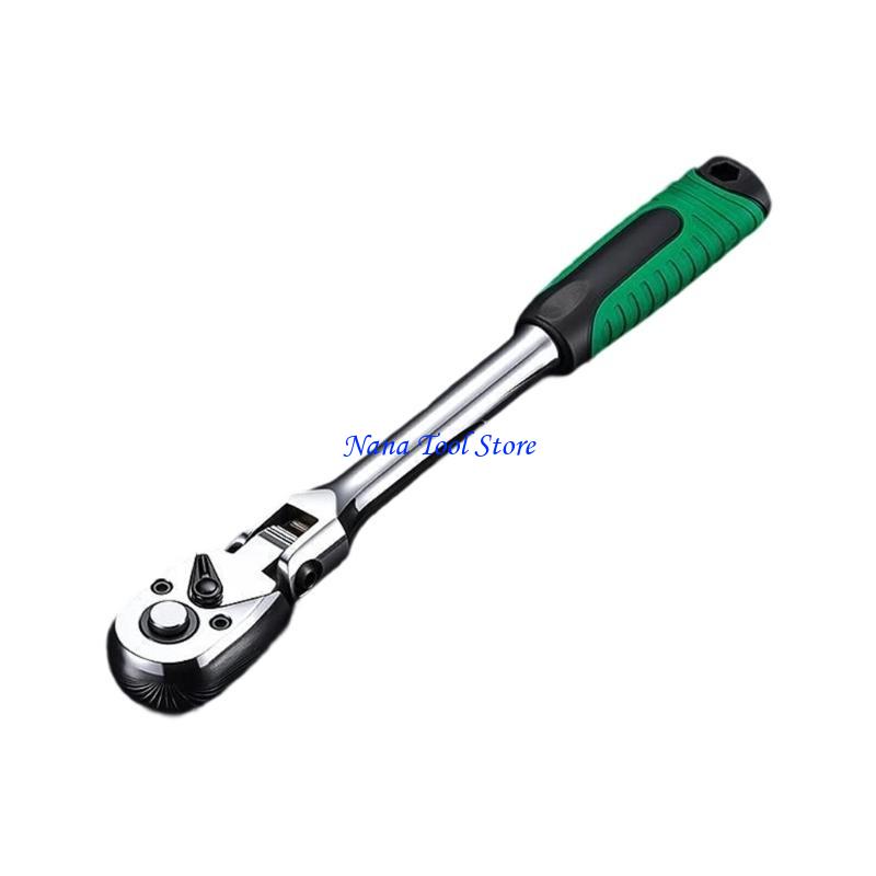 31GJ 3/8 1/4 Drive Ratchet Handle Wrench Quick Releases Reversible Socket Wrench Socket Adapter Extension Wrench