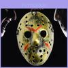Jason Mask With Blood Effect For Halloween Cosplay Scary Horror Props In Multiple Colors