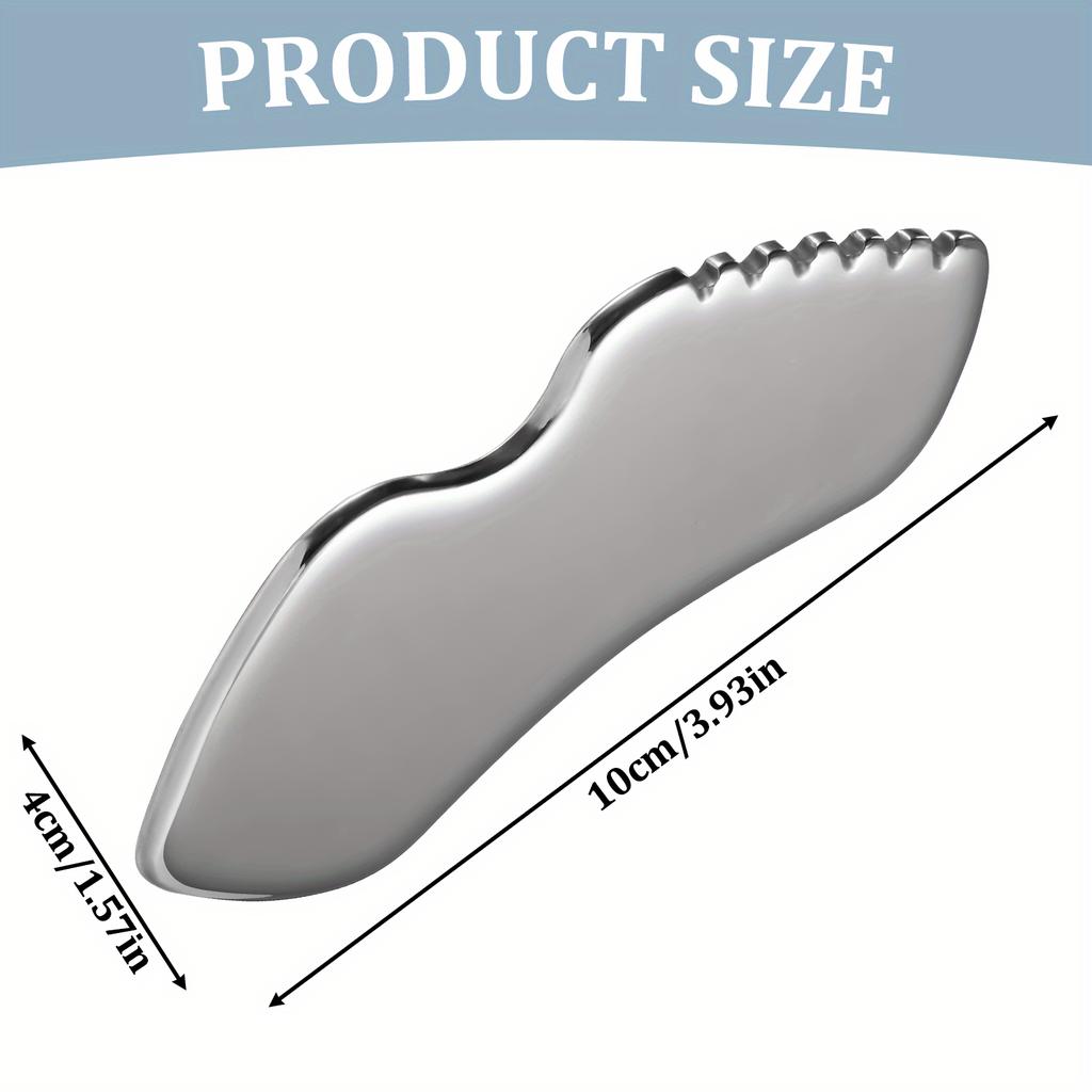 304 stainless steel scraping board with teeth, fascia knife, face massage, lip-shaped stainless steel scraping board