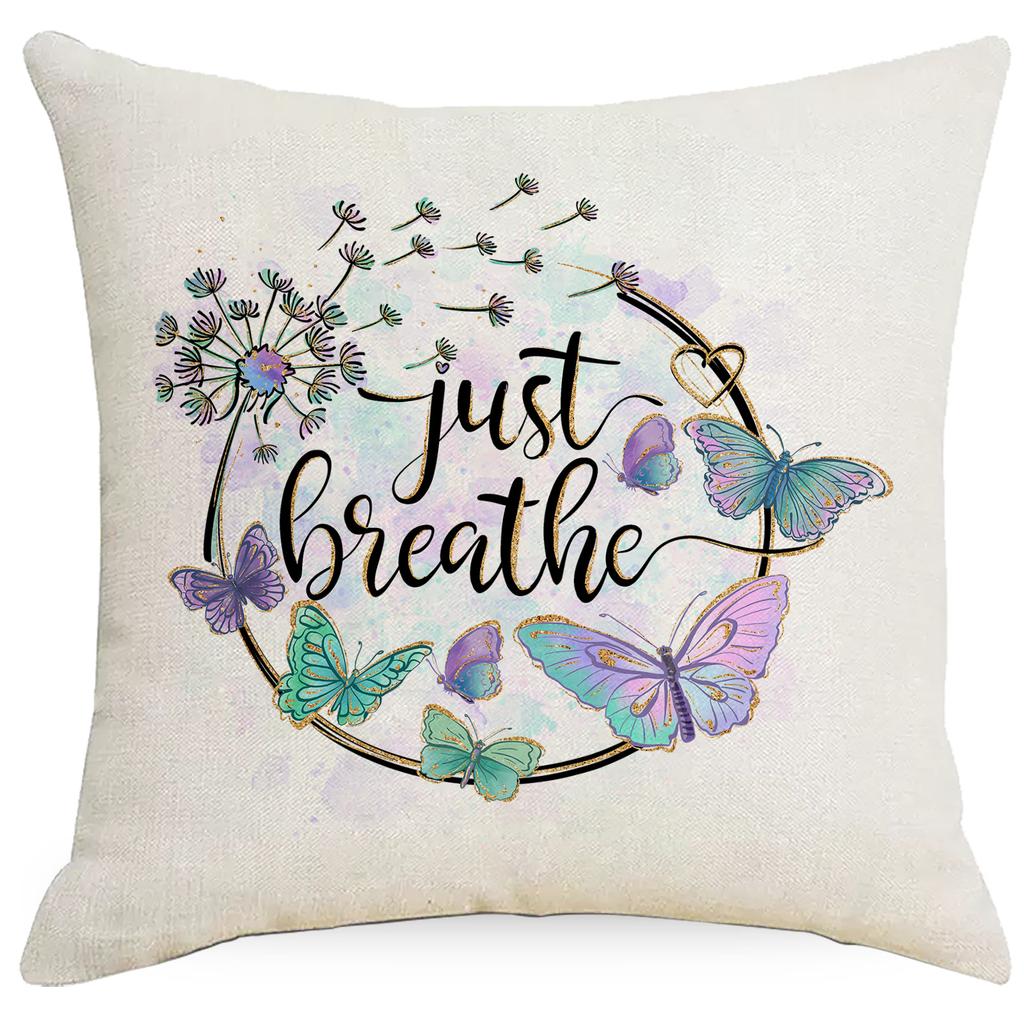 New Creative Floral Dandelion Pillow Case Home Sofa Cushion Pillow Case Decoration
