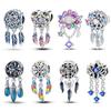 Fashion Copper Color Feather Colorful Dreamcatcher Charms Bead Fit Pandach Original Bracelets Exquisite Diy Jewelry Gift