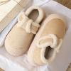 Retro lamb wool bag heel cotton slippers autumn and winter thick-soled velvet warm outer wear non-slip snow cotton shoes