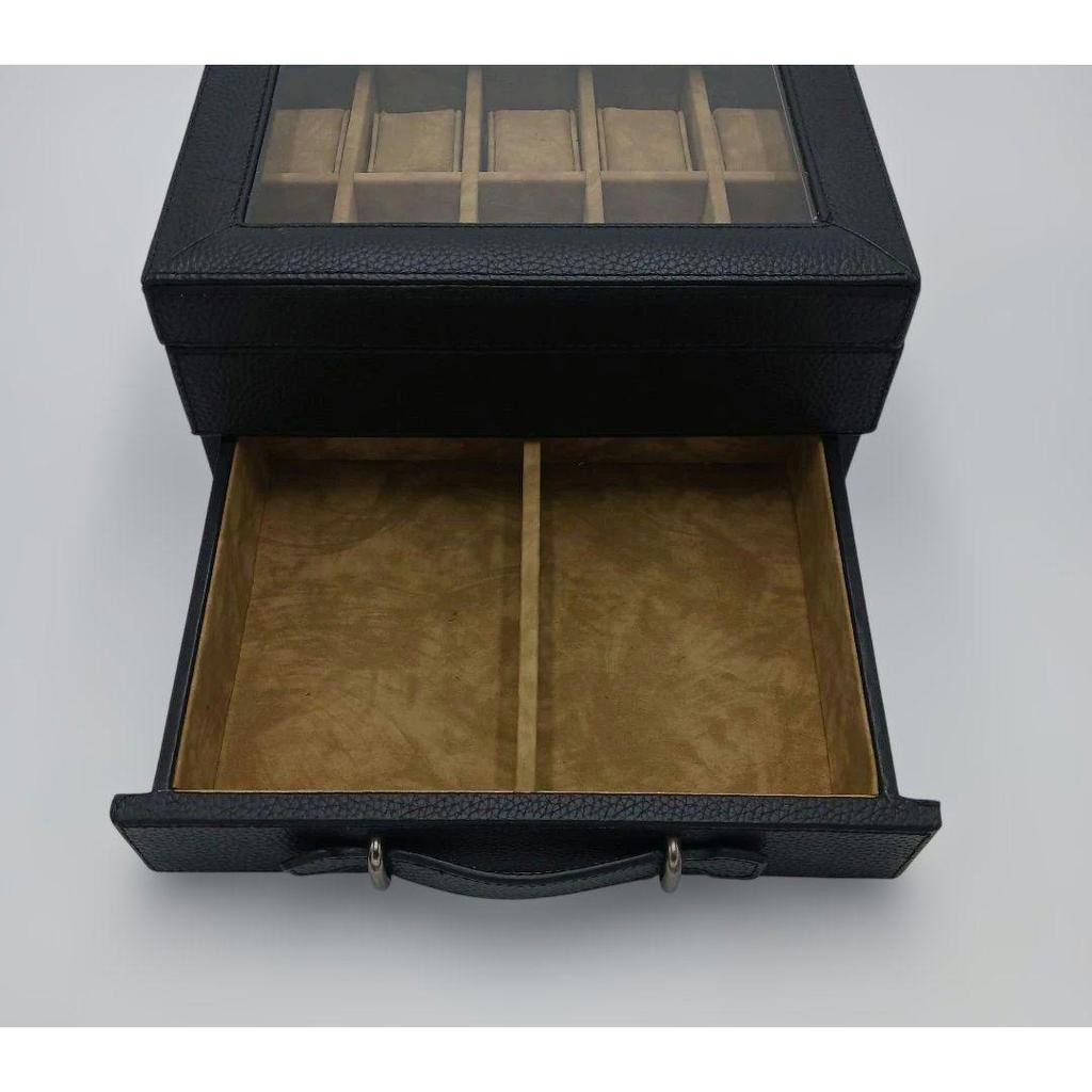 Used Fossil Vanity Case WATCH BOX Black