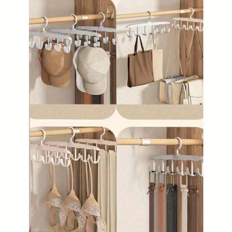 1pc Multi-Functional Rotating Hanger With Multiple Hooks, Suitable For Ties, Scarves, Bedroom Closet Space Organizer, Storage Box, Women Tops