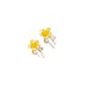 Sweet Cute Yellow Flower Bow Knot Drop Earrings for Women Girl 2026 Vacation Style Fresh Petal Stud Earrings Jewelry Accessories