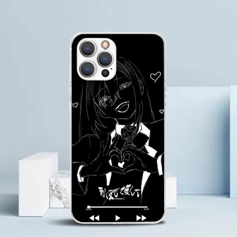 

Ado Kyogen X Uta Soft Cover for iPhone 16 17 Air 15 14 Pro Max 16E Phone Case 13 Mini 12 11 7 SE 8 Print Pattern Fit Cases 16 17 iPhone 17 Pro Max