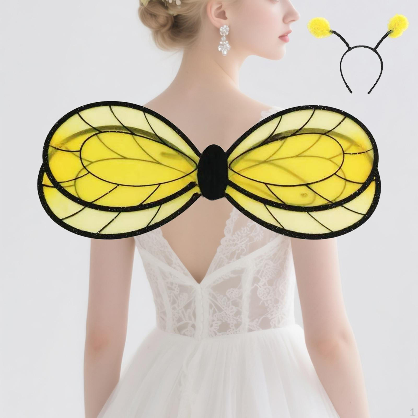 Bee Wing and Headband Costume Set for Dance Role Play Stage
