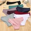 3PCS/Set Damen Waffel Baumwolle Slips Sexy Dessous Damen Unterwäsche Unterhose Slips Mädchen Einfarbige Intime Slips Für Frau