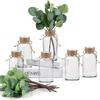 Retro Hemp Rope Glass Vase - Floral Transparent Desktop Ornament
