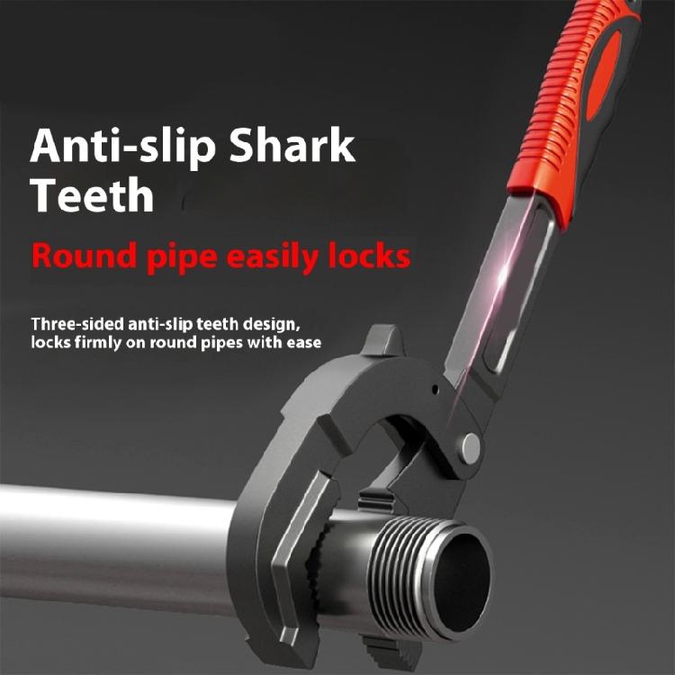 Open End Wrench Multifunctional Adjustable Automatic Locking Fast Pipe Clamp Carbon Steel Water Pipe Manual Repair Tool