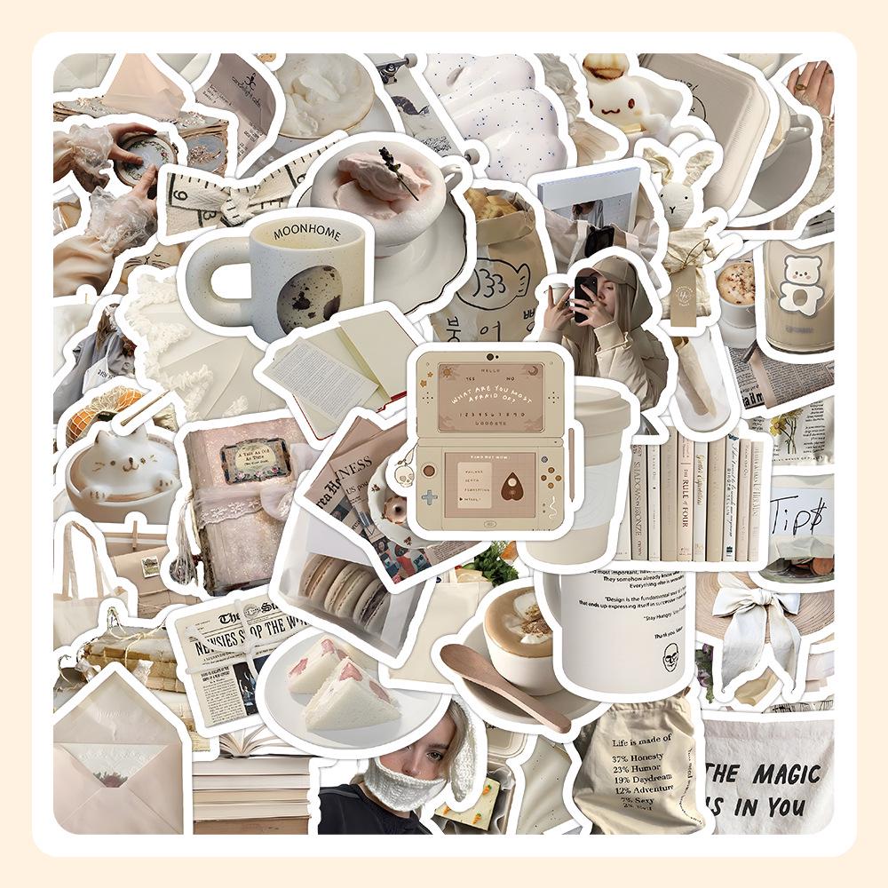 

60 листов многоцветных наклеек в стиле ИНС: Реалистичные маленькие объекты в синем, розовом, фиолетовом, желтом и зеленом цветах