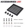 GeeekPi 0.5U Heavy Duty Server Rack Shelf for DeskPi RackMate T1/T0 and 10-inch Server Racks or Network Cabinets, Perforated Design, 25kg Load Capacit