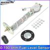 52mm Fuel Level Meter 7 Color Backlight Indicator Gauge 0-190ohm Signal with Alarm 12V 24V Volts Waterproof for Car Boat