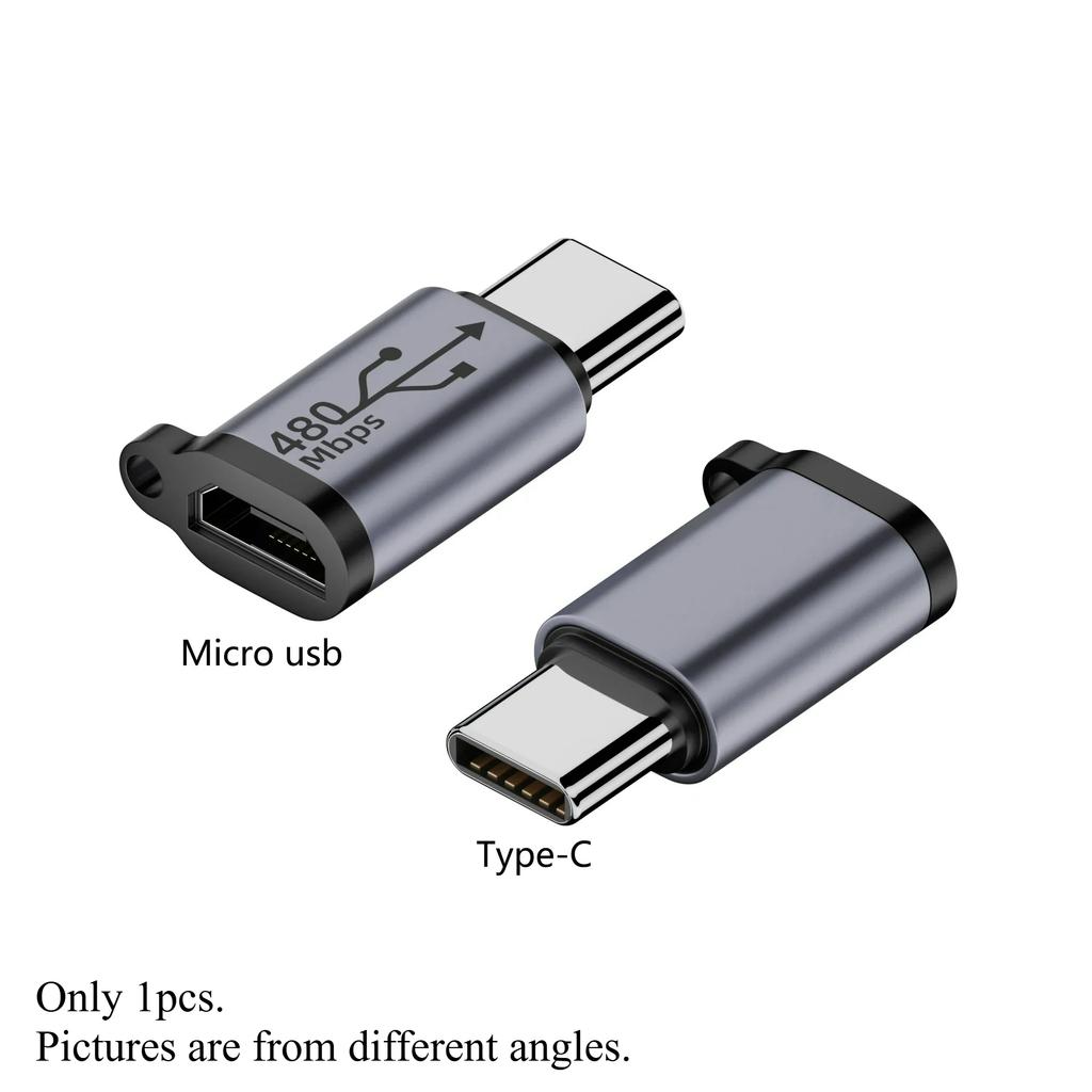 1-8 szt. Mini Adapter Konwerter USB Typu C Męski na iOS Micro Mini USB Żeński, Złącze Szybkiego Ładowania 480 Mbps Synchronizacji Danych Dla Xiaomi Samsung Telefon Komórkowy Smartphone
