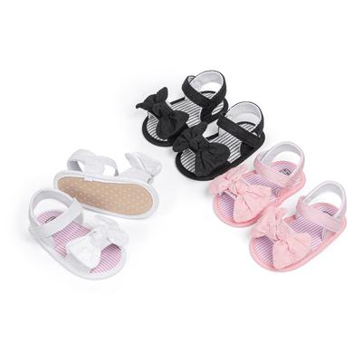 2024 Non-Shedding Breathable Baby Bow Sandals with Velcro Closure