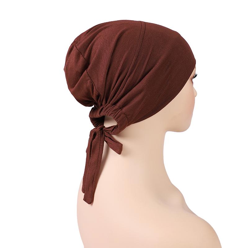Muslim Inner Hijab Cap No Silp Breathable Women Under Caps Elastic Cotton Jersey Hijab Undercap