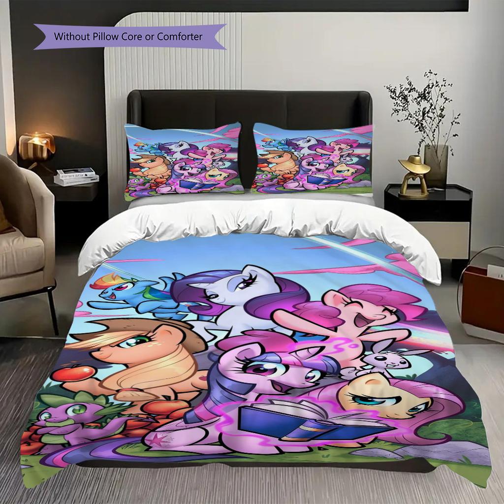 Twilight Sparkle Magical Adventure Bedding 1 Duvet Cover 2 Pillowcase Without Core Christmas Birthday Gift Soft And Comfortable