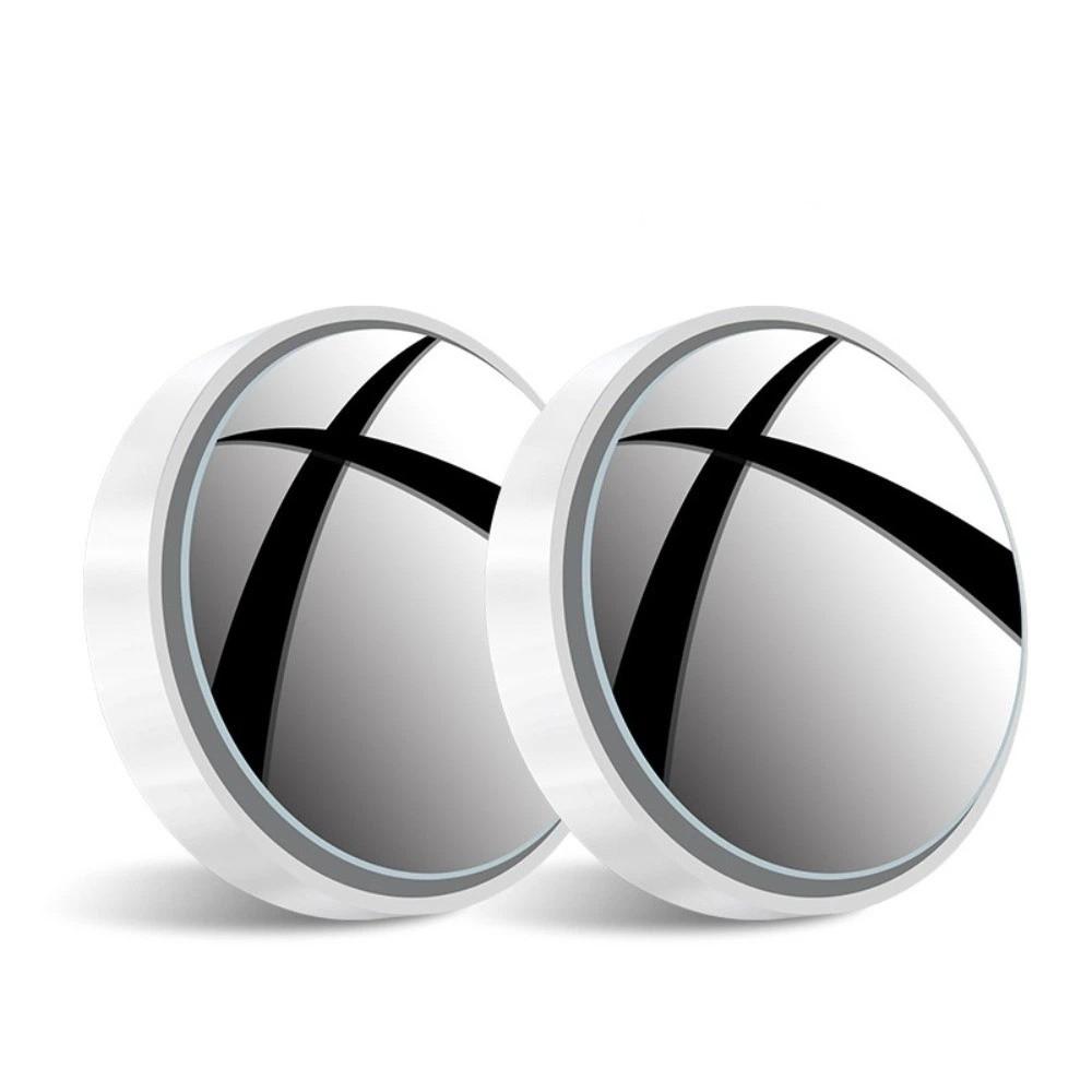 2pcs Universal Fit Rearview Mirror 360 Degree Adjustable Convex Mirror  Road Visibility белый