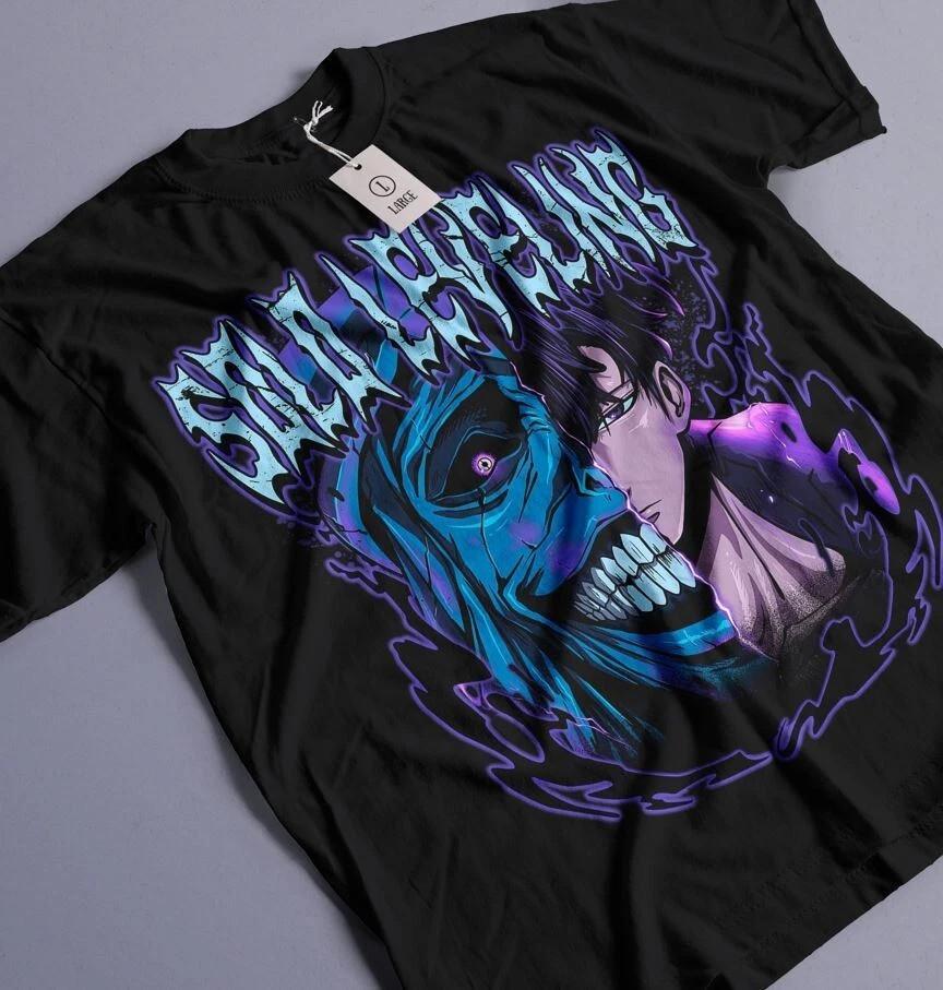 

Аніме футболка Solo Leveling, Сун Джинву, мисливець, аніме манхва, подарунок для чоловіка лот 4XL