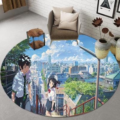 Baby Crawl Rugs Round Mats Cartoon Mats Children's Room Rugs Bedroom Mats Home Decoration Round Living Room Rugs Animation Rugs