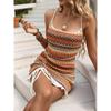 Summer Ethnic Style Embroidered Sexy Suspender Dress for Beach Vacation