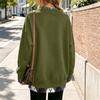 Women's Casual Long Sleeve Loose Fit Sweatshirt with Two-Piece Layer Design