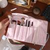 Large Capacity Makeup Brush Bag Pink Makeup Brush Organizer Cosmetic Storage Bag  Household