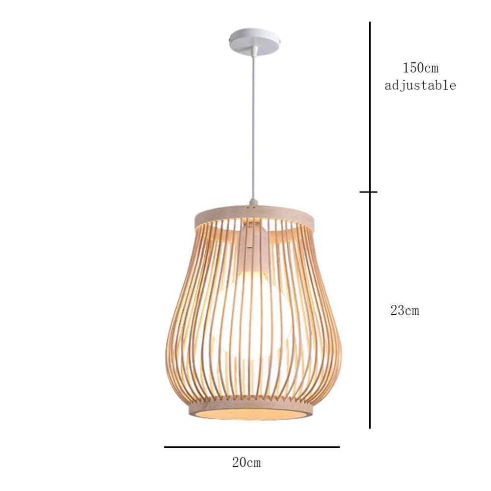 

Bamboo Lampshade Led Pendant Lamp Natural Rattan Wicker Ceiling Chandeliers Hand Woven E27 Lighting Fixtures Hanging Light
