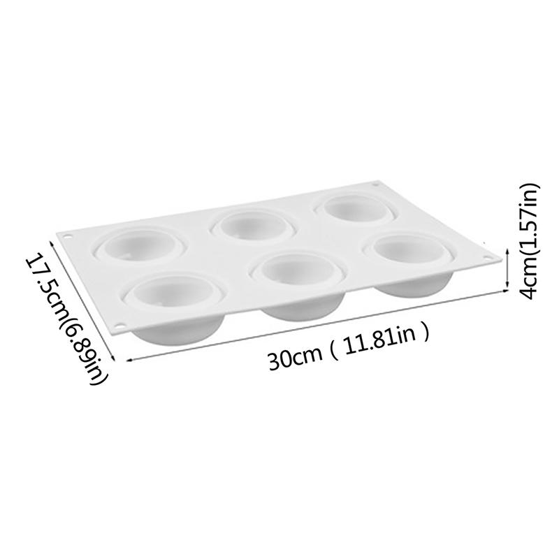 Soap Mould Round Whirlpool Silicone Rubber 6 Cavities Mousse Cake Baking Mold