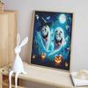 Halloween 5D DIY Diamond Art Painting Kit Cute Ghost Pumpkin Home Wall Decor Handmade Gift Holiday Art Craft Full Drill Set