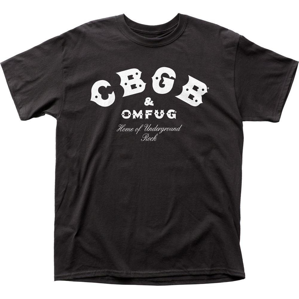 CBGB amp OMFUG Classic Logo Mens T Shirt Music Classic Rock Band Tee New Black Unisex T-Shirt XL