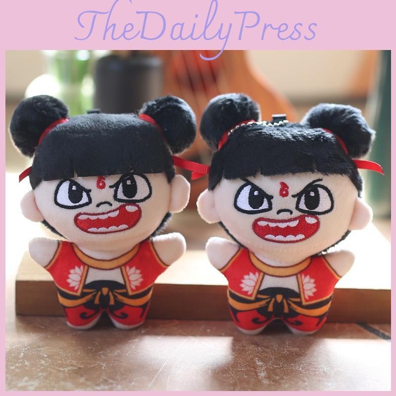 Nezha Stuffed Plush Doll Keychain Toy Backpack Decor Gift For Kids Boys Girls