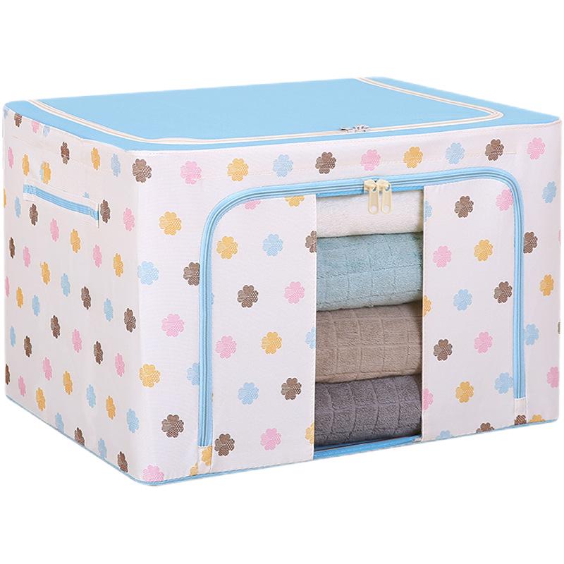 International Oxford Cloth Foldable Storage Box with Steel Frame - Ideal for Wardrobe, Toy Organizer, or Clothes Storage.
