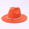 European And American Fashion Flat Top Hat Female British French Celebrity Temperament Felt Hat Autumn And Winter Versatile Warm Jazz Hat