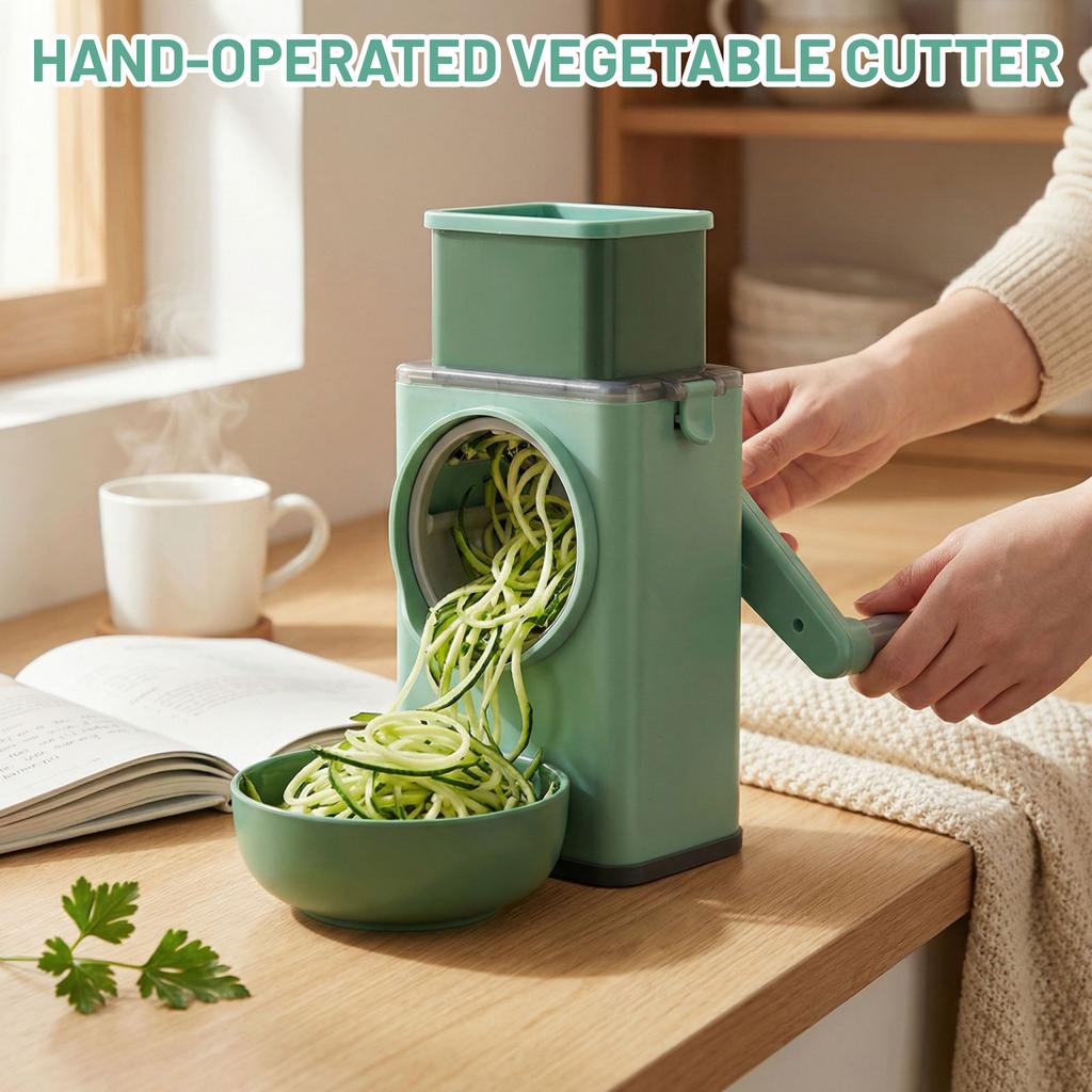 Hand-cranked Vegetable Cutting Machine; Multi-functional Grater; Home Kitchen Potato Shredder
