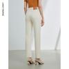 Langzi Celebrity Style White Straight-Leg Jeans