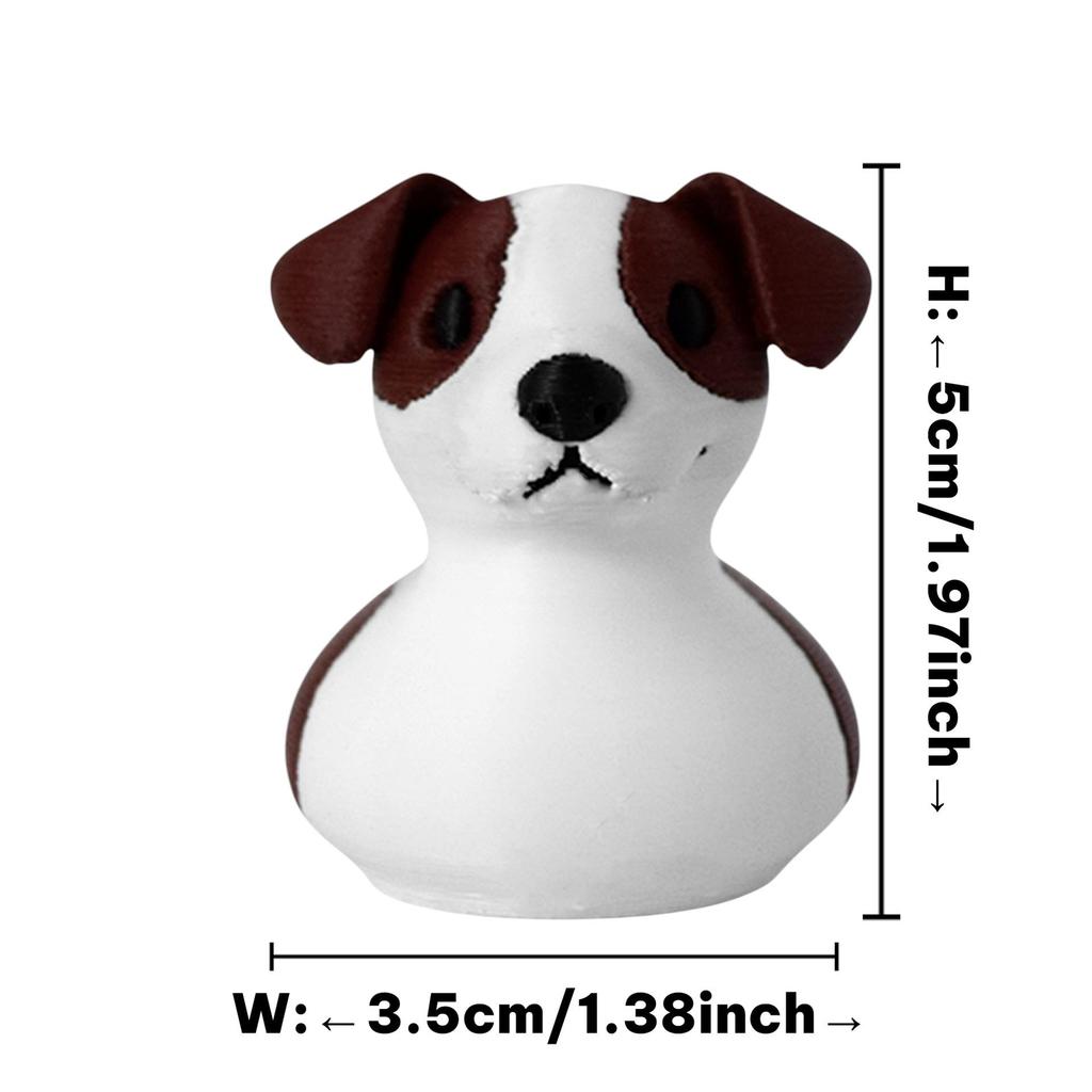 Adorno Creativo de Patito Lindo y Jack Russell Terrier de Simulación Impreso en 3D