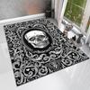 1PC Skull Dark Gothic Pattern Printed Carpet Rug for Living Room Bedroom Home Sofa Decoration,Non-slip Floor Mat Floor Mat